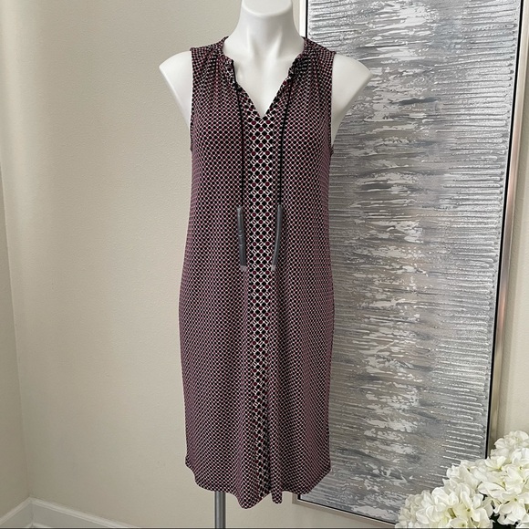Michael Kors Women’s Garnet Mixed Print Tassel Dress Size S - Picture 2 of 15